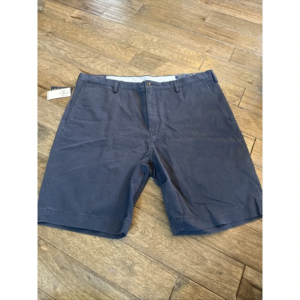 Polo Ralph Lauren Chino Shorts Mens 42T Navy Blue Stretch Classic Fit 10 Inch